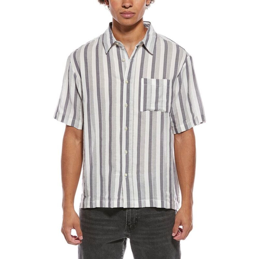Sovereign Code Mens  Stripe Shirt, Black